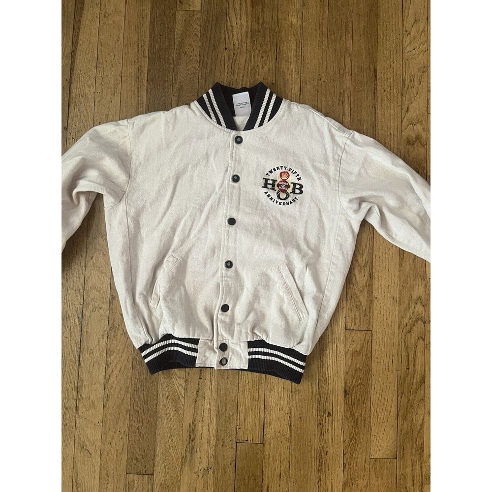 Vintage House of Blues 25th Anniversary Button White Navy Blue Jacket Size S